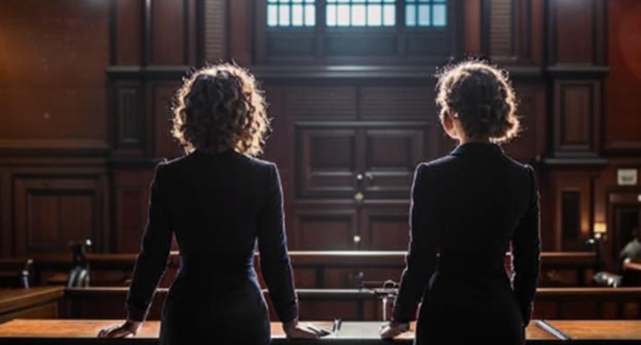 Women in a court. Picture made in Copilot by the "Caucasian Knot"