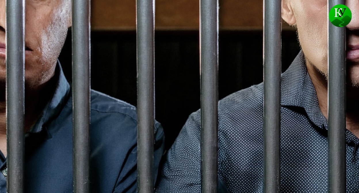 Convicts behind bars: illustration created by the "Caucasian Knot" by using the AI in Photoshop
