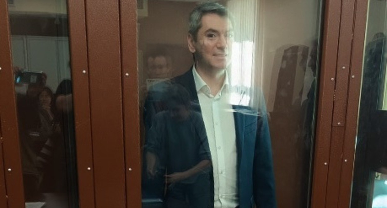 Grigory Melkonyants in the courtroom. April 16, 2025. Photo by a "Caucasian Knot" correspondent.