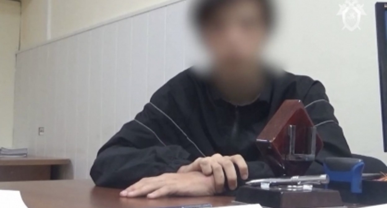 Detained teenager. Photo: https://stavropol.sledcom.ru/news/item/1983812/