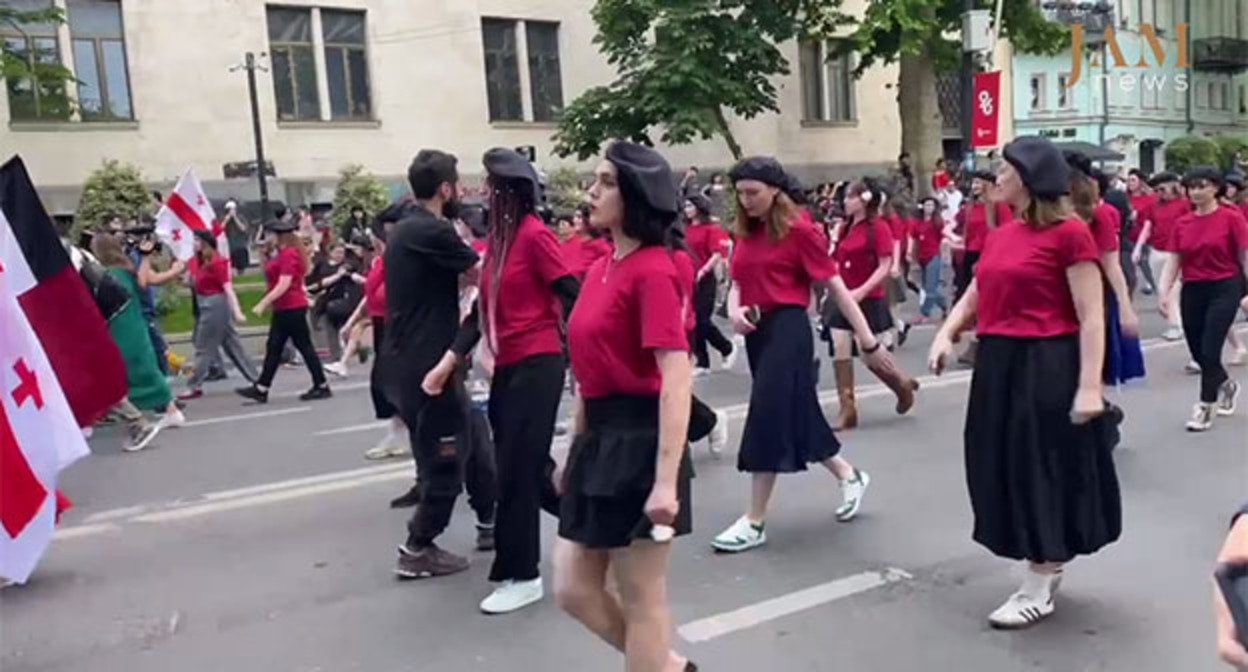 Procession in central Tbilisi, May 26, 2025: screenshot of the video: https://t.me/jamnewsru/23946