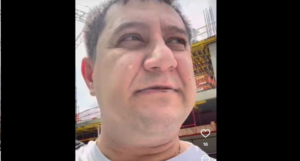 Areg Shchepikhin. A video frame from his personal page on social networking site