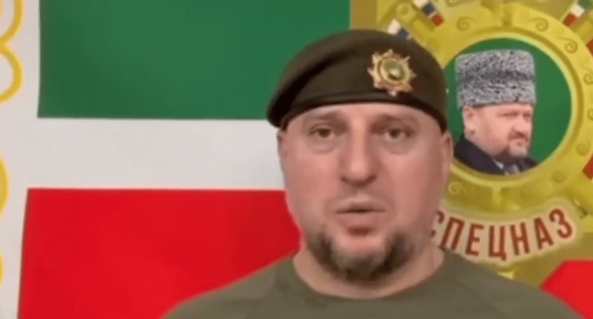 Apti Alaudinov. A video still by the Telegram channel from Juna 04, 2025, https://t.me/AptiAlaudinovAKHMAT/11142