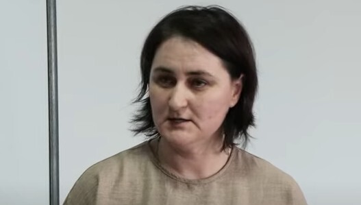 Journalist Nizfa Arshba* at a court hearing in Sukhumi, June 17, 2025. Still image of the video "Abaza-TV".