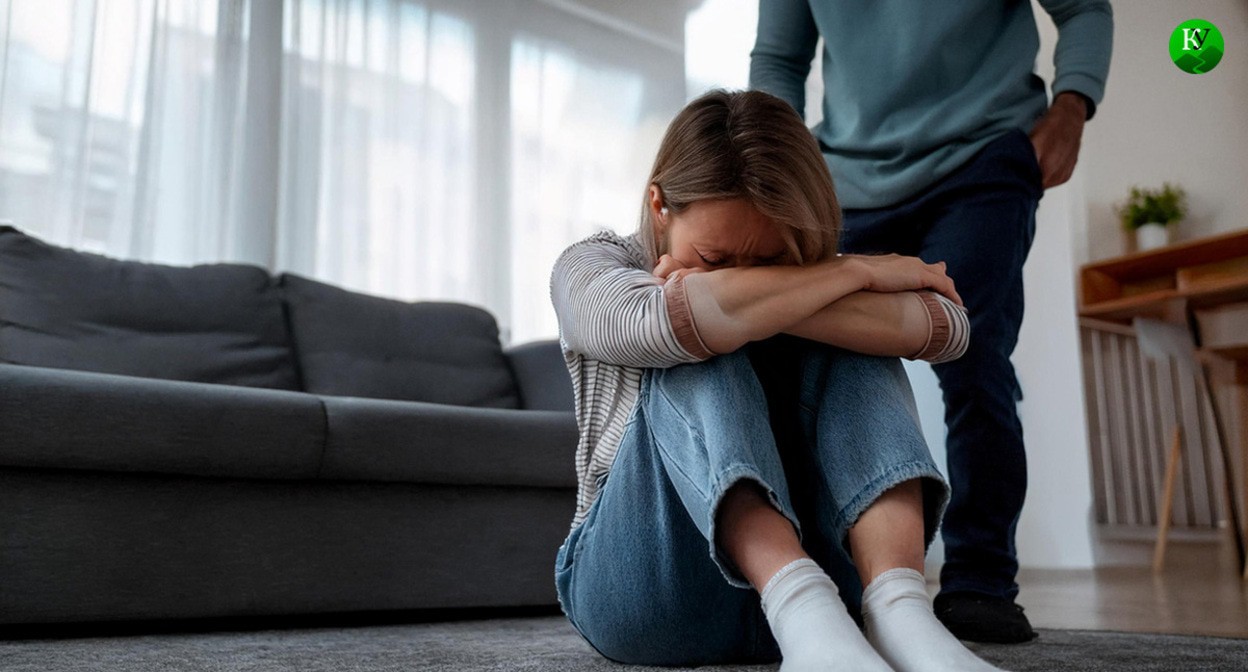 Domestic violence: illustration created by the "Caucasian Knot" by using the AI in the Copilot software.
