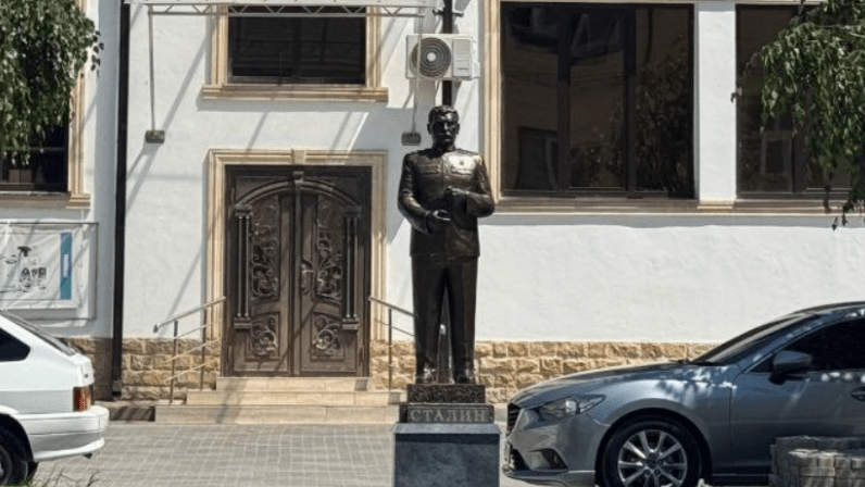 Monument to Joseph Stalin. Screenshot of a photo by the IA “Res” news agency dated June 21, 2025, https://t.me/ia_res/47081.
