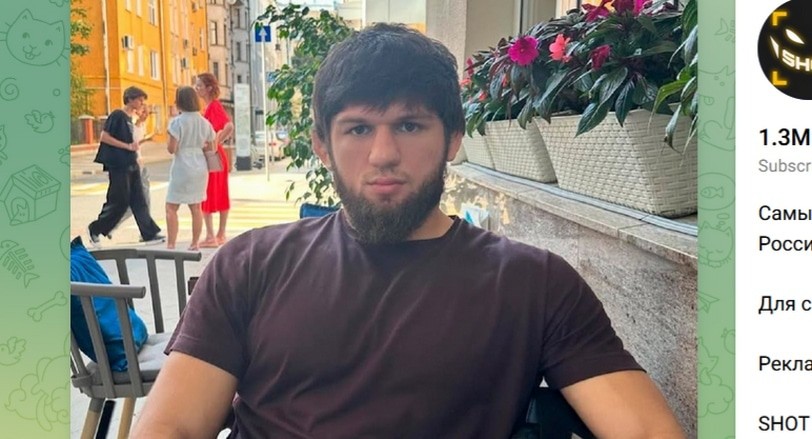 Timur Khizriev. Screenshot of publication of the Shot telegram channel https://t.me/shot_shot/84139