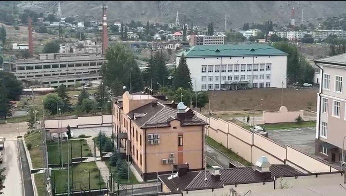 A mudflow damaged the administration building in Tyrnyauz, July 31, 2025. The frame was provided to the "Caucasian Knot" by local residents.