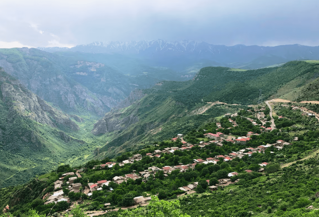 Syunik region of Armenia, village Halidzor. Photo screenshot https://ru.wikipedia.org/wiki/Файл:Halidzor_from_Wings_of_Tatev_4.jpg?utm_medium=organic&utm_source=yandexsmartcamera