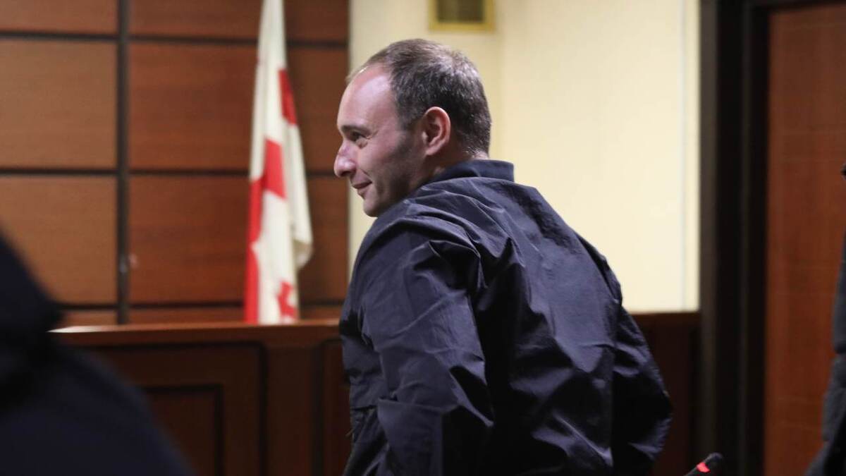 Giorgi Chikvaidze in the courtroom. Photo: https://ru.netgazeti.ge/67776/