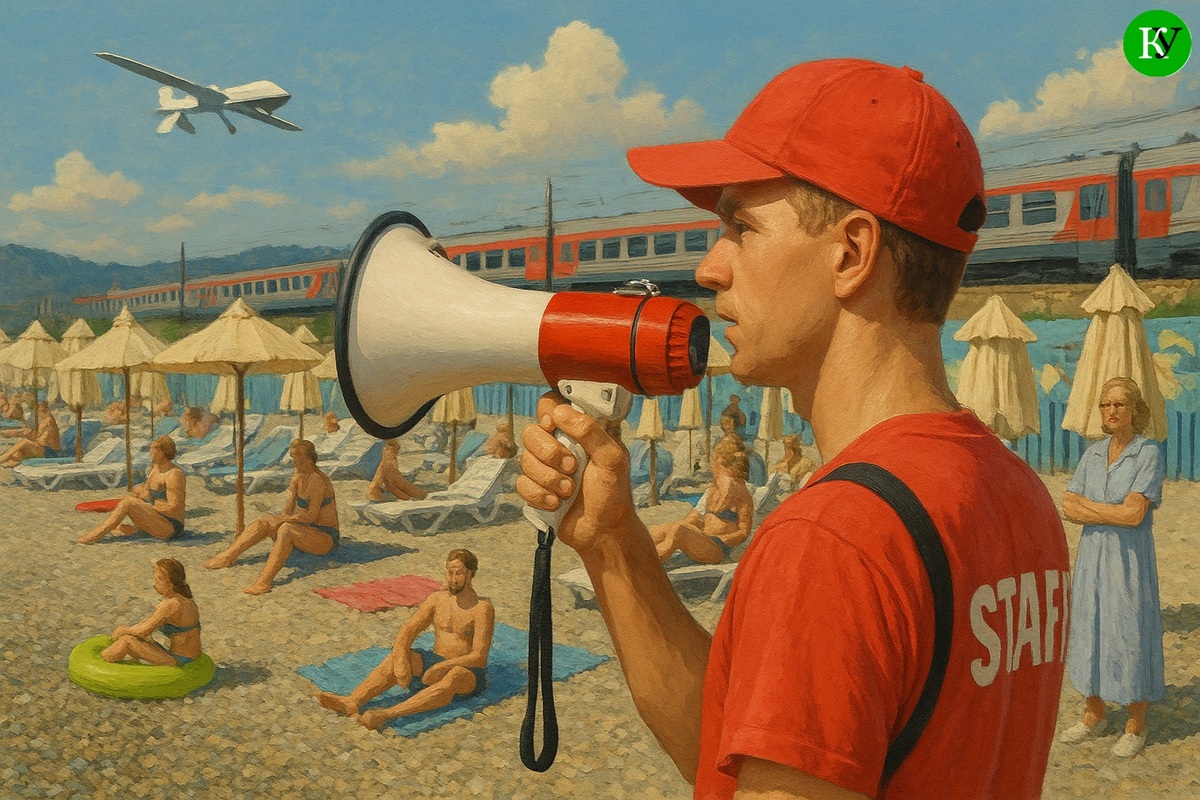 Beach. Illustration created by the "Caucasian Knot" using AI in the Copilot program.