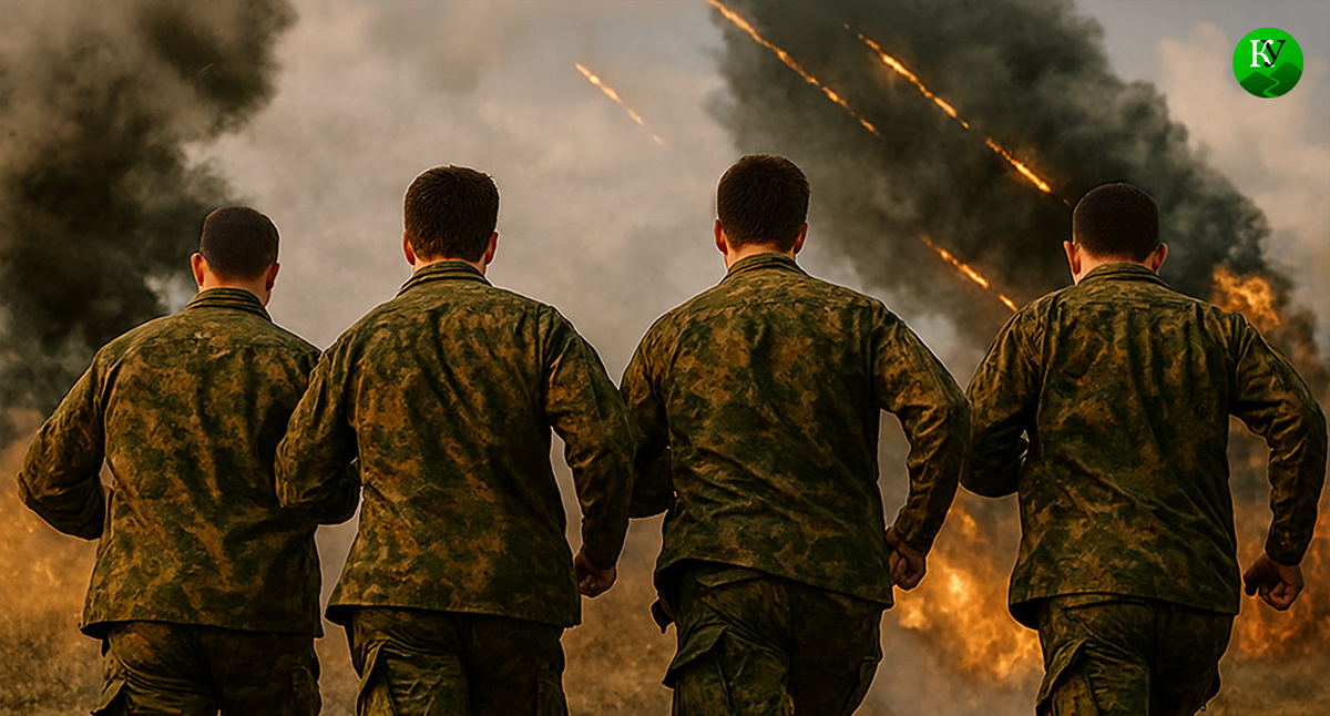 Military personnel in the Northeast Military District. Illustration created by the "Caucasian Knot" using AI in the Copilot program.