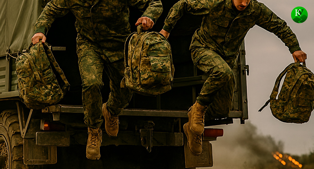 Military personnel in the Northeast Military District. Illustration created by the "Caucasian Knot" using AI in the Copilot program.