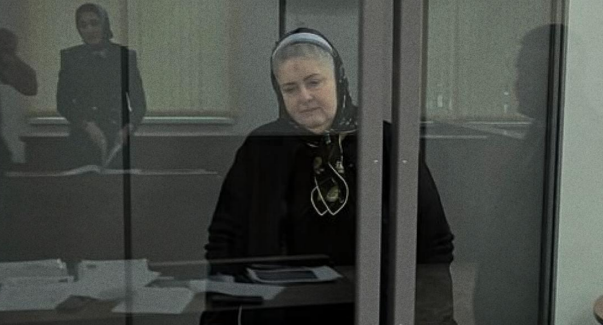 Zarema Musayeva in court. Screenshot of a photo from the Team Against Torture (designated a foreign agent) from March 21, 2025, https://t.me/no_torture/3558