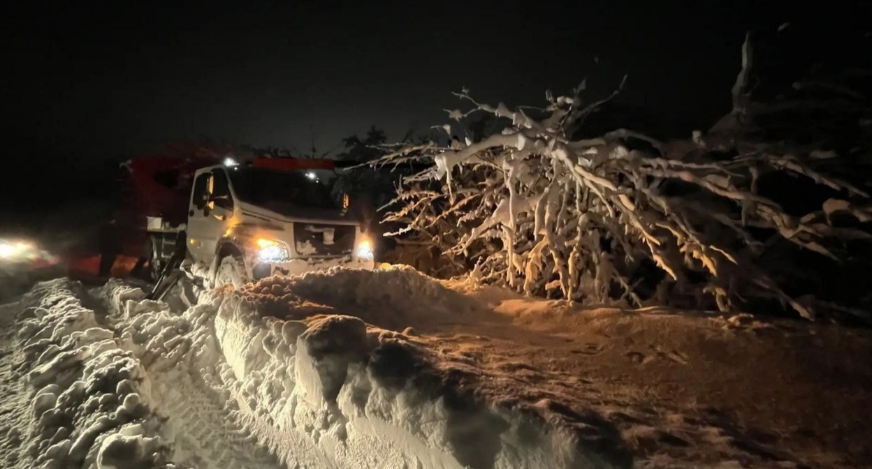 The aftermath of severe weather in Adygea. Photo from the Maykop District Head's Telegram channel https://t.me/mr_snd01/2527