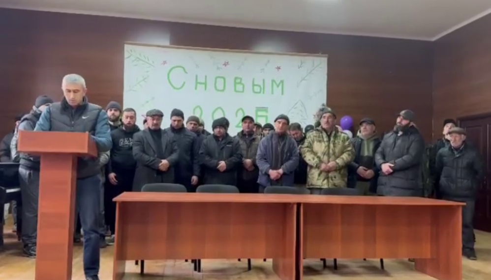 A video message from villagers to Sergei Melikov. Still from the "Chernovik 2.0" Telegram channel, https://t.me/chernovik_new/6663