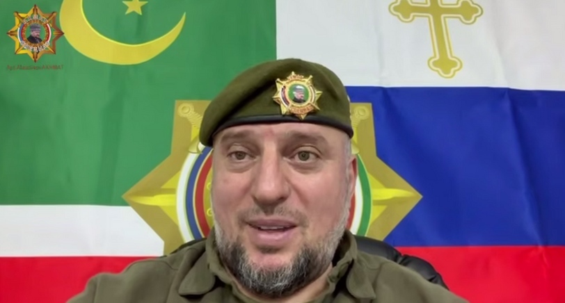 A still from Apti Alaudinov's video selfie https://t.me/AptiAlaudinovAKHMAT/17759