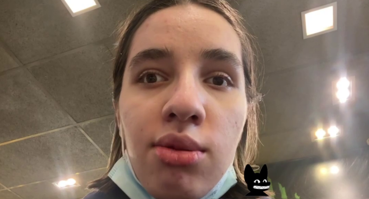 Aina Mankieva. Still from a video from the "Bloody Lady" Telegram channel, January 15, 2026, https://t.me/bloodysx/51453.