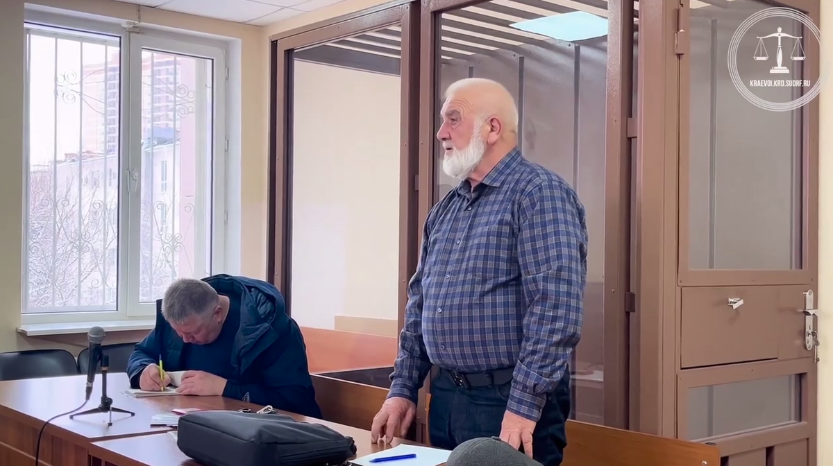 A still from the trial of a teacher from Dagestan in Krasnodar. Photo: United Press Service of the Courts of Krasnodar Krai / Telegram channel