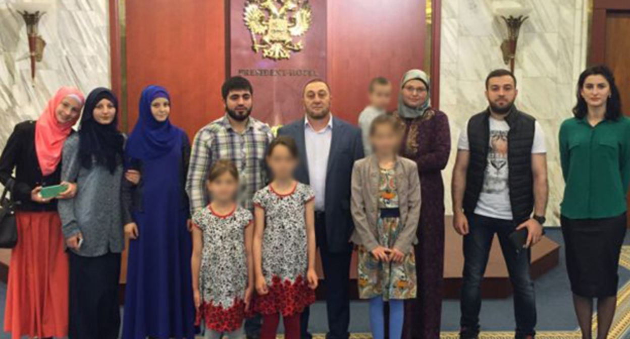 The Khadizhat and Maksharip Dzakhkiev family. Photo: Press Service of the Head of Ingushetia