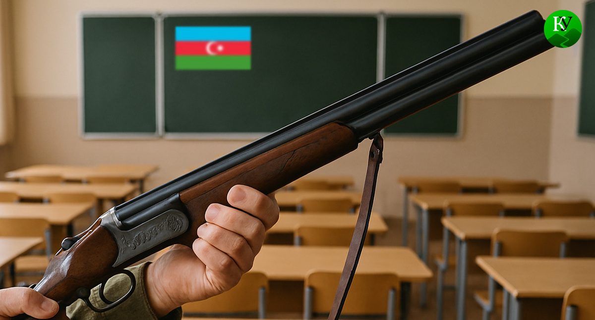 Lyceum shooting. Illustration created by the "Caucasian Knot" using AI in the Copilot program.