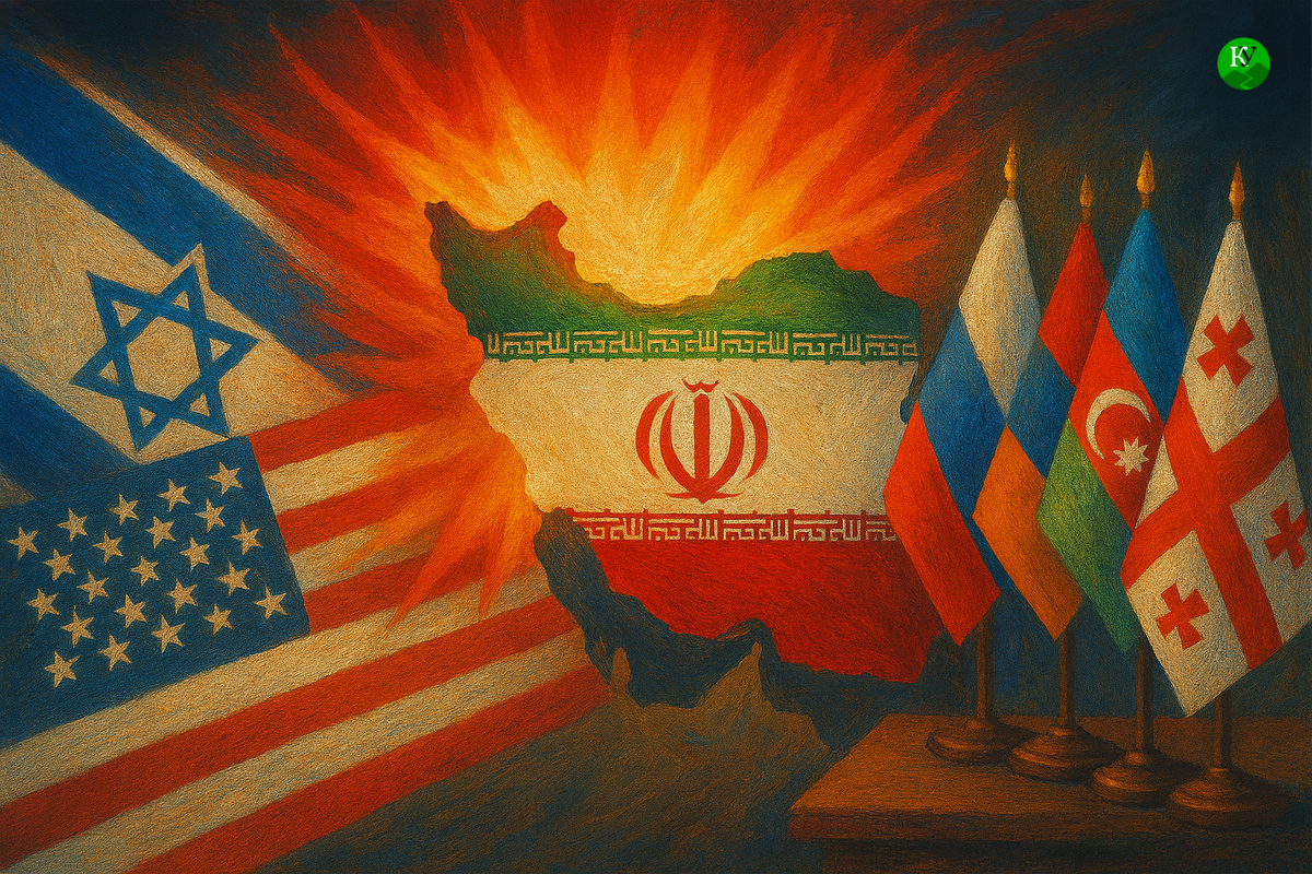 War in Iran. Illustration created by the "Caucasian Knot" using AI in the Copilot program.