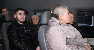 A still of Azerbaijani internally displaced persons (IDPs) returning to Agdam on March 5. Photo: Report / https://report.az/ru/vnutrennyaya-politika/v-gorod-agdam-pereselilis-eshe-90-semej#gallery_2714bba297d34060ce58de3dddba0760-13