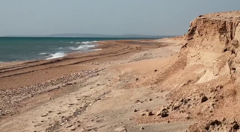 Bugayskaya Spit. Still from a video from the Telegram channel "Volunteers of the SSL" from March 16, 2026, https://t.me/setisitolopata/2714.