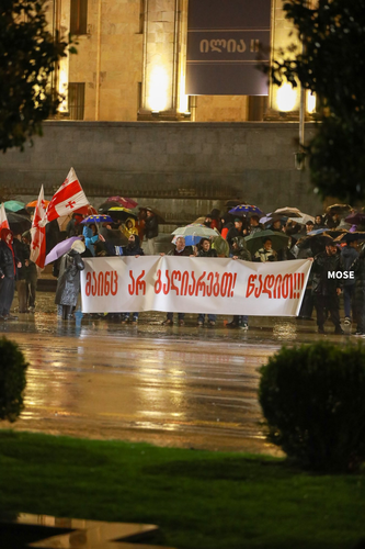 Pro-European protests in Tbilisi for the 483rd day in a row. Photo: MO SE / Facebook