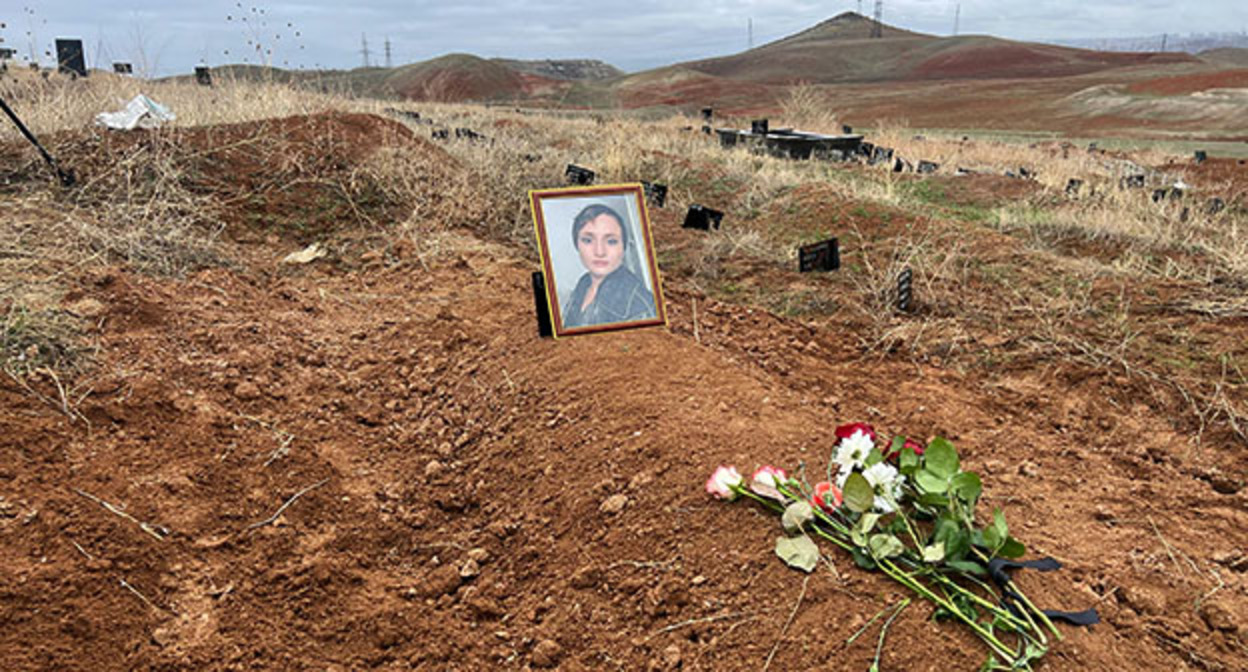 Ayshat Baymuradova was buried in Yerevan on March 27, 2026. Photo: https://t.me/svobodapodcast/1166