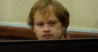 Artem Gribul in court. Photo screenshot: https://t.me/rusnews/81296