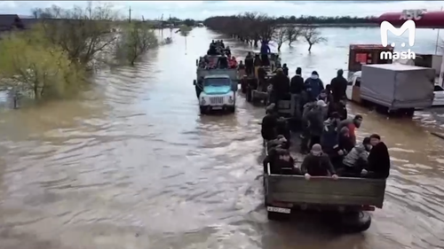 Frame: On March 28, a high alert regime was declared in Dagestan due to flooding. Photo: Mash / Telegram channel