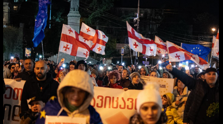 Participants in a march in Tbilisi. Screenshot from Publika photo from April 4, 2026, https://www.facebook.com/photo/?fbid=1723946605671549&set=pcb.1723946732338203 (Meta, the company that owns the social network, is banned in Russia). Participants in a march in Tbilisi. Screenshot from Publika photo from April 4, 2026, https://www.facebook.com/photo/?fbid=1723946605671549&set=pcb.1723946732338203 (Meta, the company that owns the social network, is banned in Russia).
