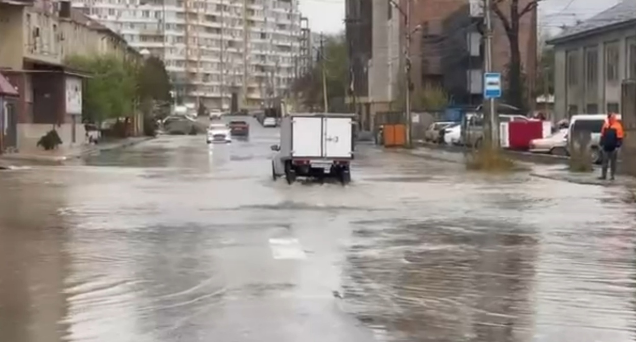 Makhachkala, April 5, 2026. Still from the city administration's video: https://t.me/makhachkalaofficial/21618 Makhachkala, April 5, 2026. Still from the city administration's video: https://t.me/makhachkalaofficial/21618