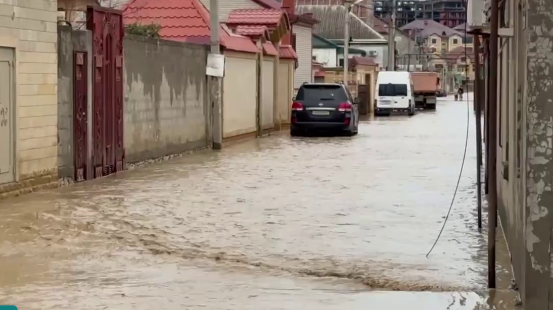 Flooded streets of Makhachkala. Still from a video released by the Makhachkala administration on April 5, 2026, https://t.me/makhachkalaofficial/21649 Flooded streets of Makhachkala. Still from a video released by the Makhachkala administration on April 5, 2026, https://t.me/makhachkalaofficial/21649