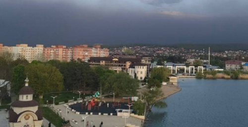 Smog in Goryachy Klyuch. Screenshot of a photo from 04/22/26, https://t.me/gk_news11/85694