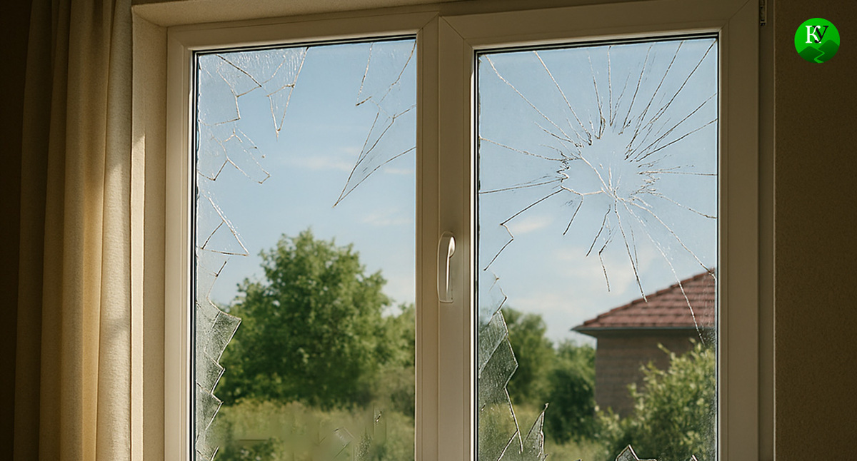 Broken windows. Illustration created by the Caucasian Knot using AI in the Copilot program.