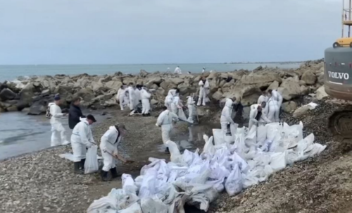 Report of the operational headquarters on beach cleanup. Screenshot of a photo from Sergey Boyko's Telegram channel from 05/07/26, https://t.me/glavatuapseregion/5595