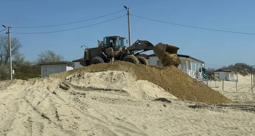 Beach in Anapa. Photo from the Telegram channel of the mayor Svetlana Maslova https://t.me/sbmaslova/5929