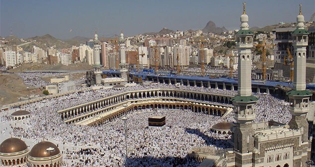 Pilgrims at the Al-Haram Mosque. Photo: Al Jazeera English https://ru.wikipedia.org