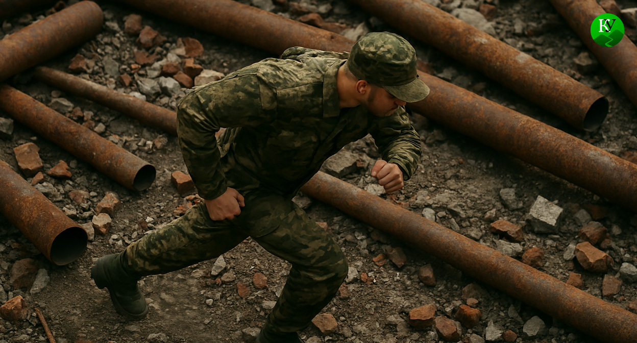 A soldier in the Northeast Military District. This illustration was created by the Caucasian Knot using AI in the Copilot program. A soldier in the Northeast Military District. This illustration was created by the Caucasian Knot using AI in the Copilot program.