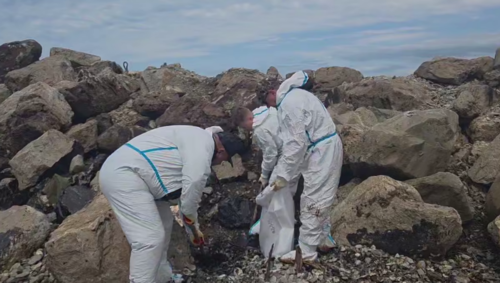 Beach cleaning in Tuapse. Still frame from the Kuban operational headquarters video from May 28, 2026, https://t.me/opershtab23/16138 Beach cleaning in Tuapse. Still frame from the Kuban operational headquarters video from May 28, 2026, https://t.me/opershtab23/16138