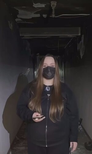 Fire victim in Nalchik. A still from the Telegram channel "Gazeta Yuga" https://t.me/gazetayuga/13339 A victim of a fire in Nalchik. A still from the Telegram channel "Gazeta Yuga" https://t.me/gazetayuga/13339