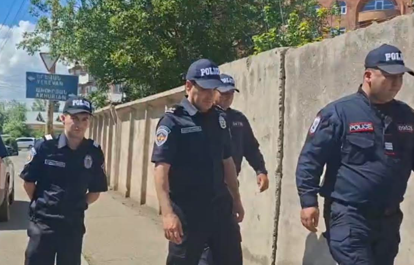Security forces on the streets of Gyumri. Photo by a "Caucasian Knot" correspondent.