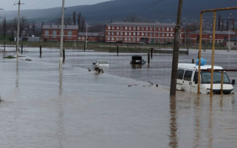 Flooding in Chechnya. Screenshot from the photo of ChGTRK "Grozny" from 08.04.26, https://grozny.tv/news/society/76298 Flooding in Chechnya. Screenshot from the photo of ChGTRK "Grozny" from 08.04.26, https://grozny.tv/news/society/76298