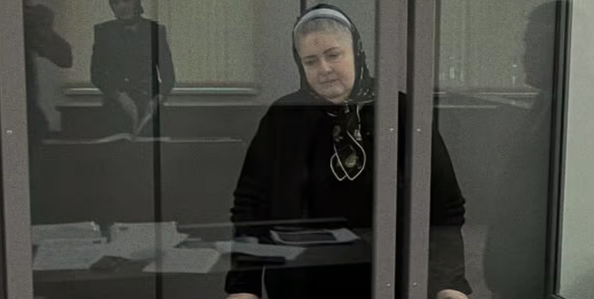Zarema Musaeva in court. Screenshot from the photo in the Telegram channel "Team Against Torture" (recognized as a foreign agent) – https://t.me/no_torture/3573.