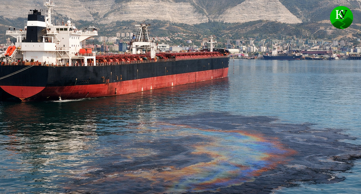 Tankers in the bay. Illustration created by "Caucasian Knot" using AI in the Copilot program. Tankers in the bay. Illustration created by "Caucasian Knot" using AI in the Copilot program.