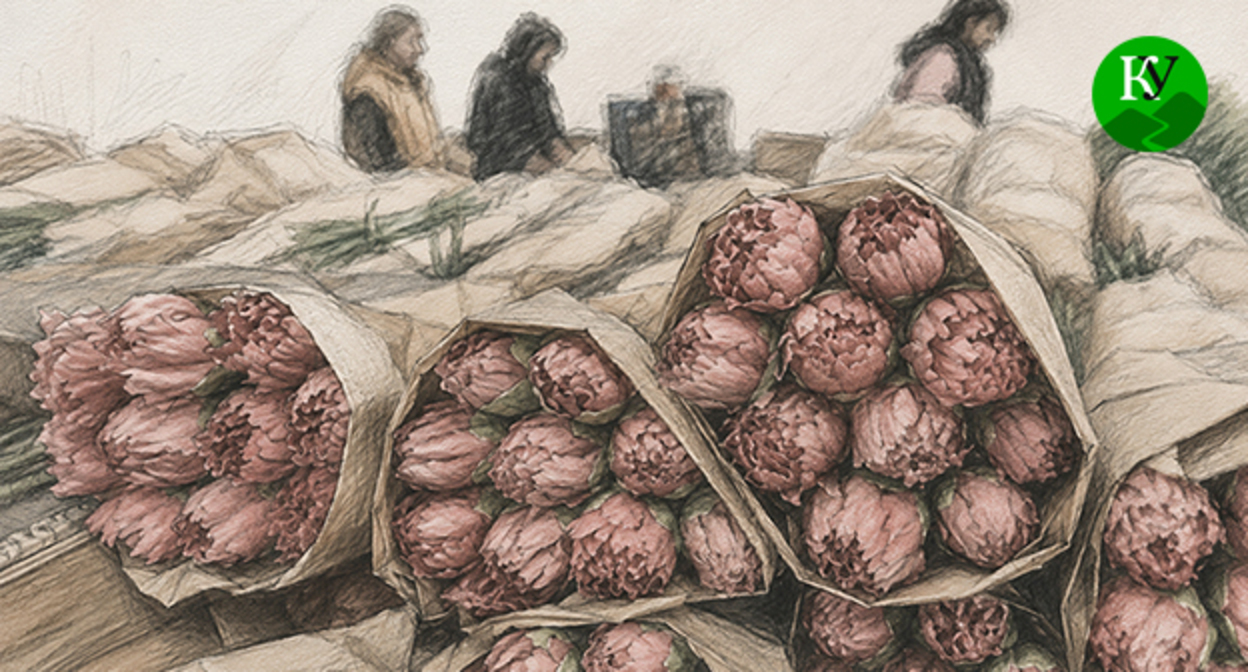 Flowers. Illustration created by "Caucasian Knot" using AI in the Copilot program.