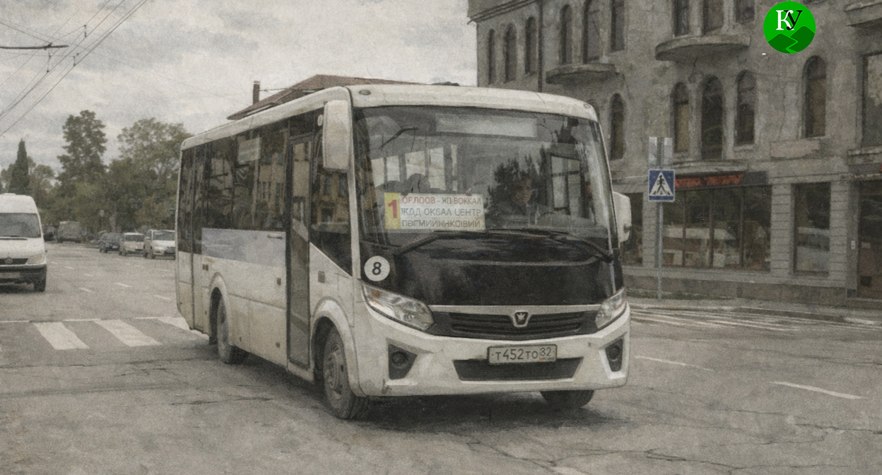 Bus in Sukhum. Illustration created by "Caucasian Knot" using AI in the Copilot program. Bus in Sukhum. Illustration created by "Caucasian Knot" using AI in the Copilot program.
