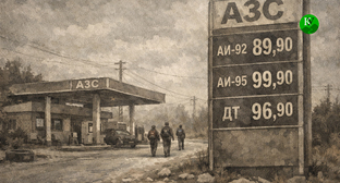Gas station prices. Illustration created by "Caucasian Knot" using AI in the Copilot program.